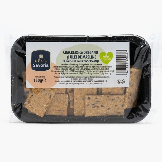 Crackers cu oregano și ulei măsline 150g