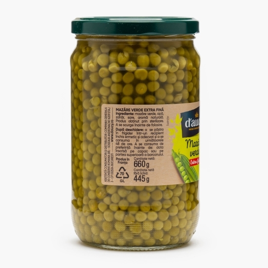 Mazăre verde extrafină 660g