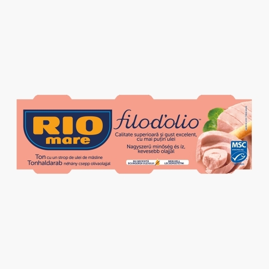 Ton în ulei de măsline, Filod'olio 3x65g