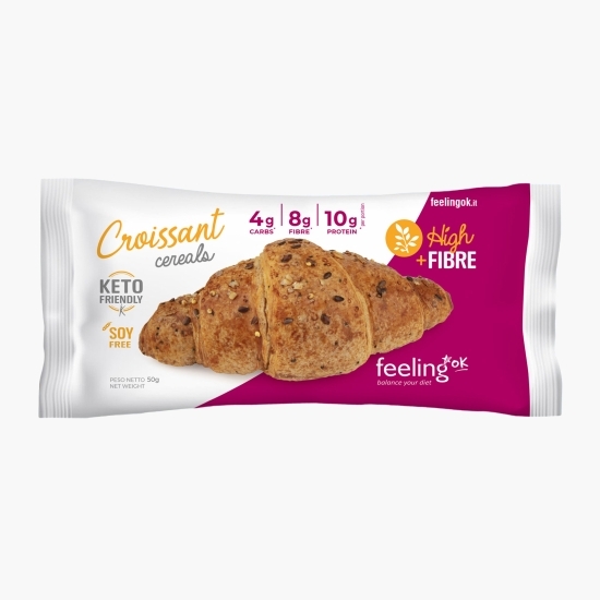 Croissant cu semințe, low carb, fără zahăr 50g 