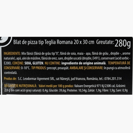 Blat de pizza tip Teglia Romana 280g