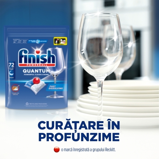 Detergent capsule pentru mașina de spălat vase Fresh Quantum, 72 spălări