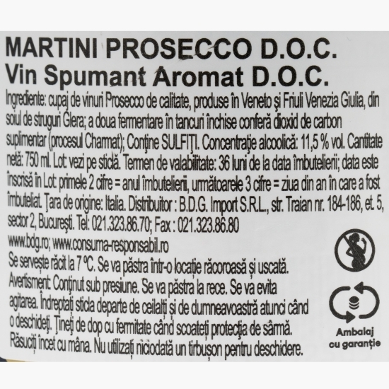 Vin spumant Prosecco, 11.5%, 0.75l