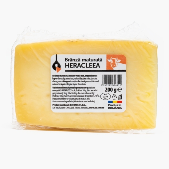 Brânză Heracleea (tip raclette), maturată 90 de zile, 200g