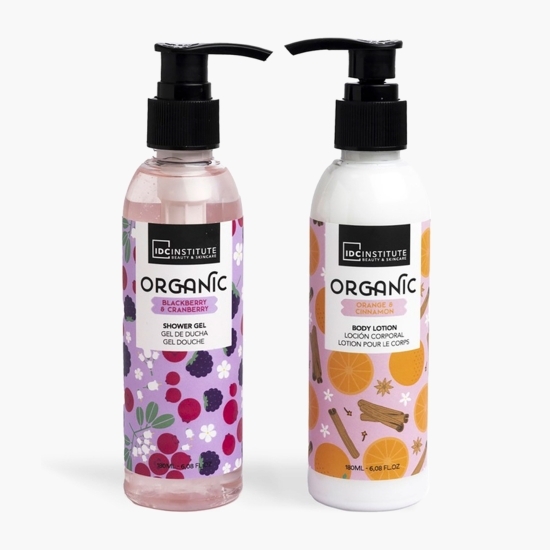 Set cadou Organic: gel de duș 180ml + loțiune de corp 180ml