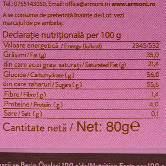 Drajeuri de ciocolată albă și căpșuni 80g