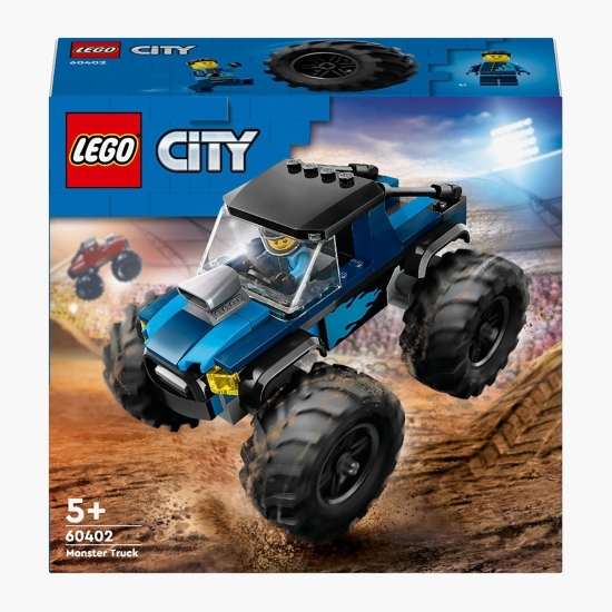 Monster truck albastru, 60402 City, +5 ani