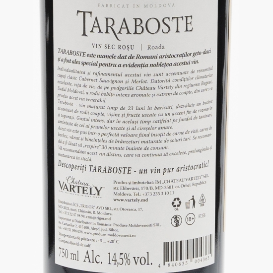 Vin roșu sec Taraboste, 14.5%, 0.75l