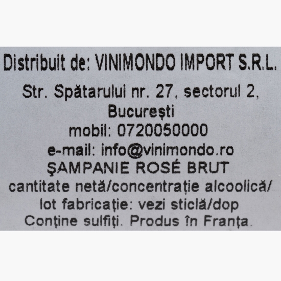 Șampanie rose brut, 12%, 0.75l