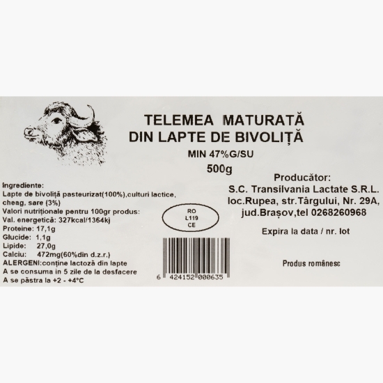 Telemea maturată din lapte de bivoliță 500g