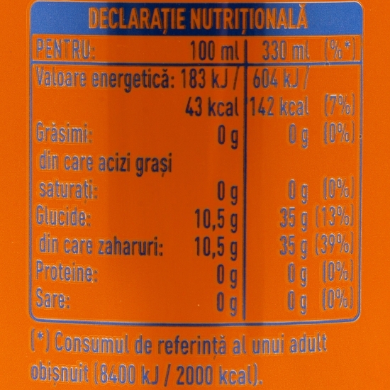 Băutură carbogazoasă de portocale 0.33l