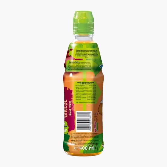 Băutură necarbonatată de morcovi, mere, cireşe şi lămâi verzi 400ml