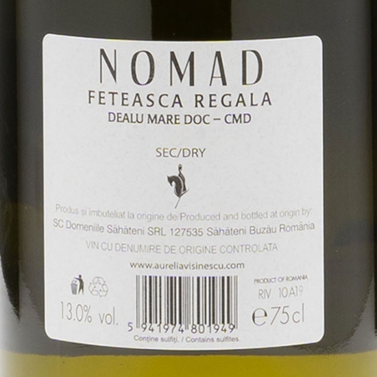 Vin alb sec Fetească Regală, 13%, 0.75l