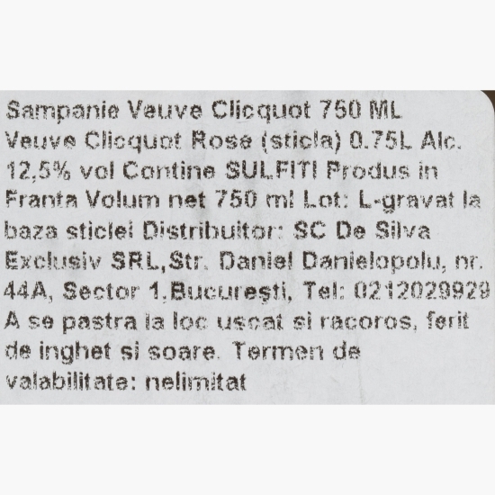 Șampanie Rose, 12.5%, 0.75l