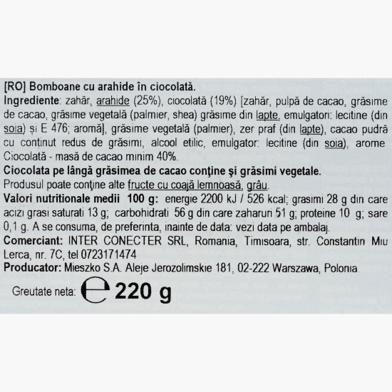 Praline de ciocolată cu nuci 220g