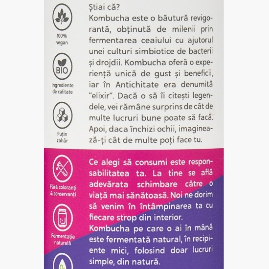 Kombucha eco cu fructe de pădure 0.33l