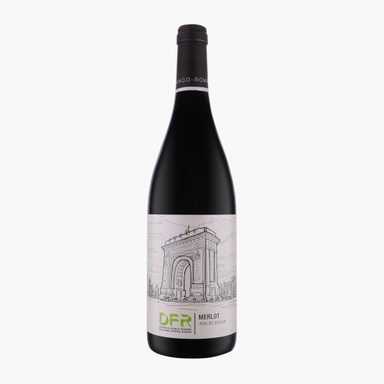 Vin roșu sec eco Merlot, 14.4%, 0.75l