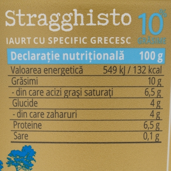 Iaurt cu specific grecesc Stragghisto 10%, 350g 