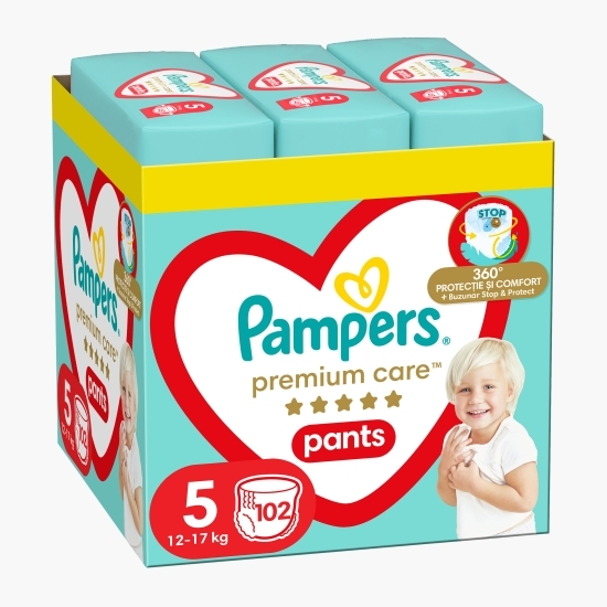 Scutece-chiloțel Premium Care Pants XXL, mărimea 5, 12-17kg, 102 buc 