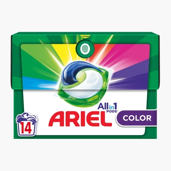 Detergent de rufe capsule Ariel All-in-One Pods Color, 14 spălări