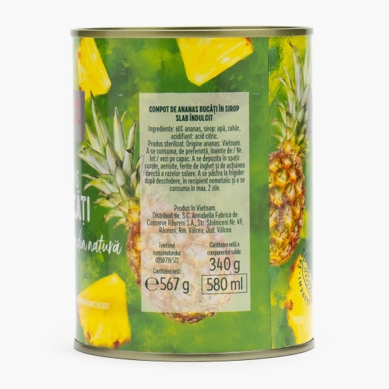 Compot ananas bucăți în sirop 567g