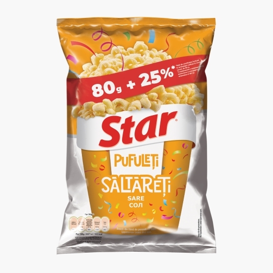 Snacks din porumb cu sare 80g + 20g