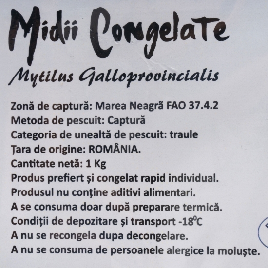 Midii Marea Neagră, în cochilie congelate 1kg