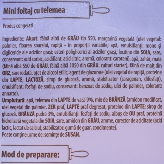 Mini foietaj cu telemea 500g