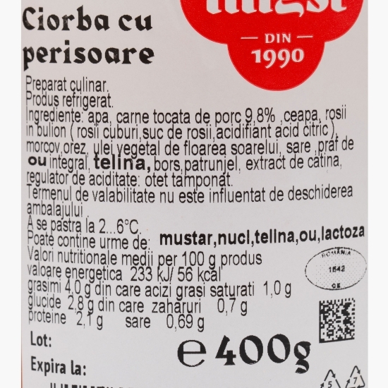 Ciorbă cu perișoare 400g