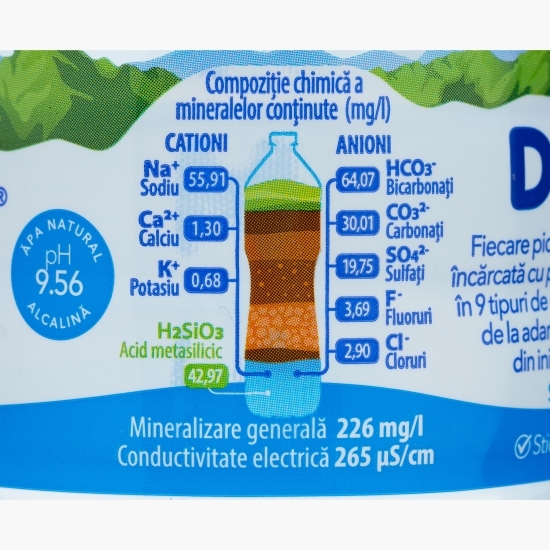 Apă plată mineralizată, natural alcalină 0.5l