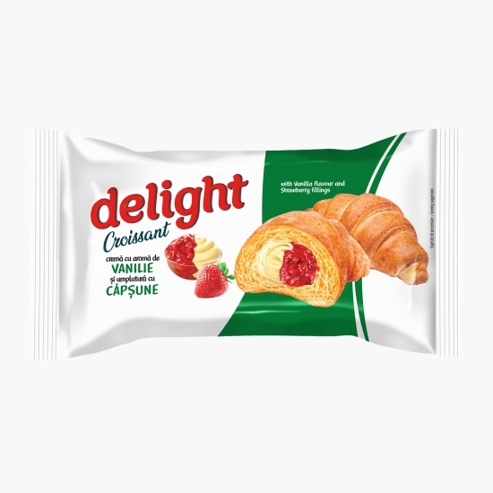 Croissant cu umplutură de vanilie și căpșune 80g