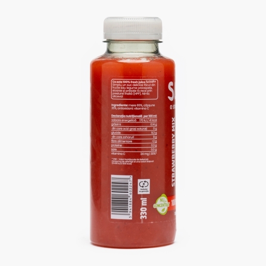 Suc presat la rece din căpșune și mere Fresh Juice Strawberry Mix 330ml