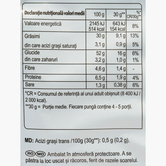 Chipsuri din cartofi cu roșii și usturoi 125g