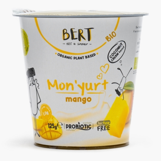 Produs fermentat eco Mon'yurt Mango din cremă de cocos cu mango 125g