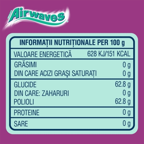 Gumă de mestecat Cool Cassis fără zahăr, cu arome de mentol și coacăze negre, 46 buc, 64g