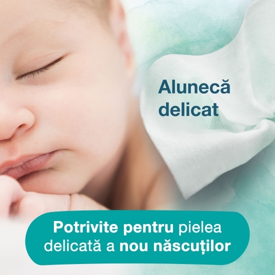 Șervețele umede pentru bebeluși Harmonie Calendula, 4 pachete x 44 buc, 176 buc