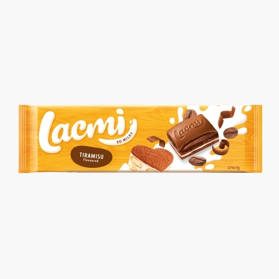 Ciocolată cu lapte cu umplutură cu aromă de tiramisu și biscuiți 270g