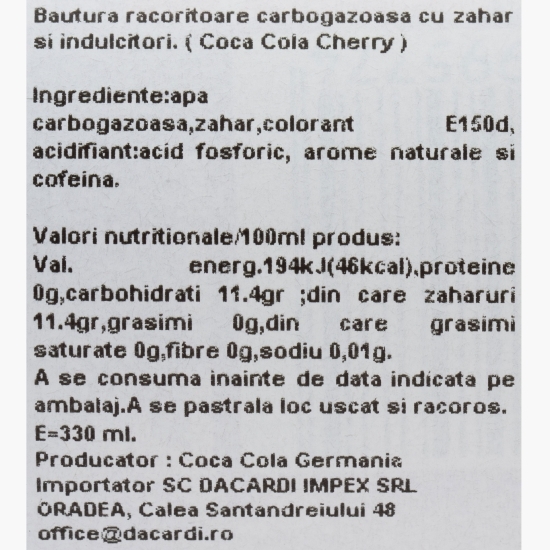 Băutură carbogazoasă Cherry 0.33l