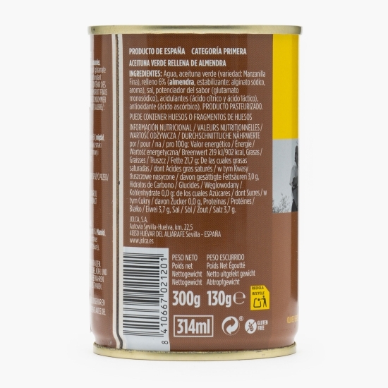 Măsline verzi Manzanilla umplute cu migdale 300g