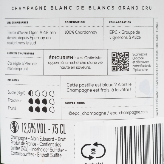 Șampanie Blanc de Blancs Grand Cru 12.5% alc., 0.75l