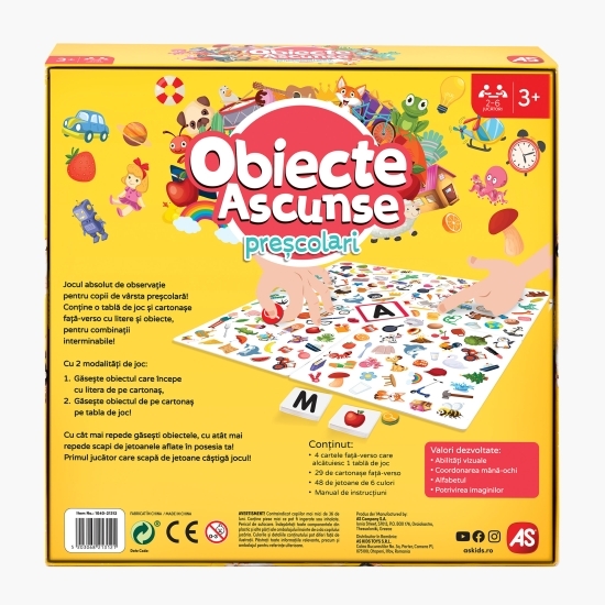 Obiecte ascunse - joc pentru preșcolari +3 ani