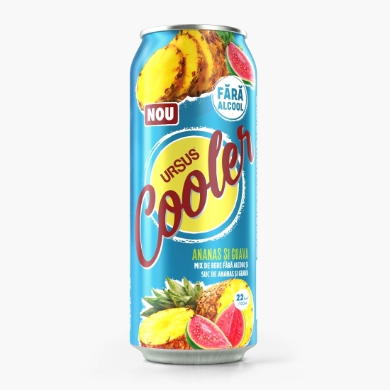 Bere blondă fără alcool cu aromă de ananas și guava 4x0.5l (3+1)