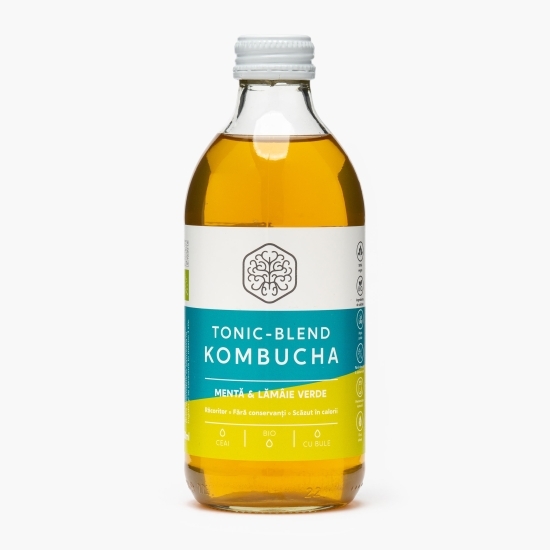 Kombucha eco cu mentă și lămâie verde 0.33l