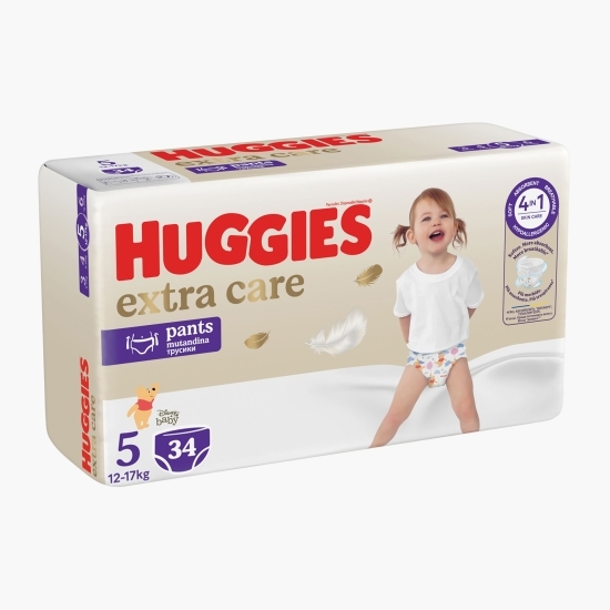 Scutece chiloțel Extra Care Pants Mega mărimea 5, 12-17 kg, 34 buc