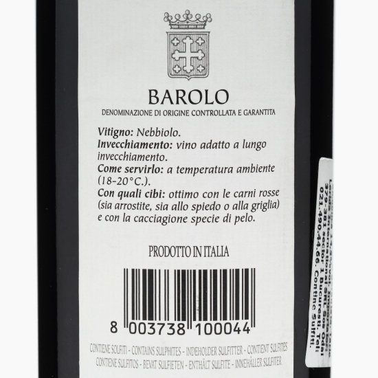 Vin roșu sec Nebbiolo Barolo, 14.5%, 0.75l