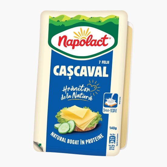 Cașcaval de vacă felii 140g