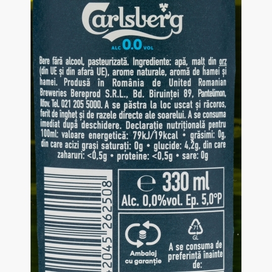 Bere blondă fără alcool 4x0.33l