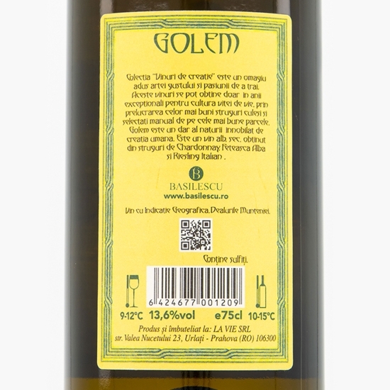 Vin alb sec Golem, 13.6%, 0.75l