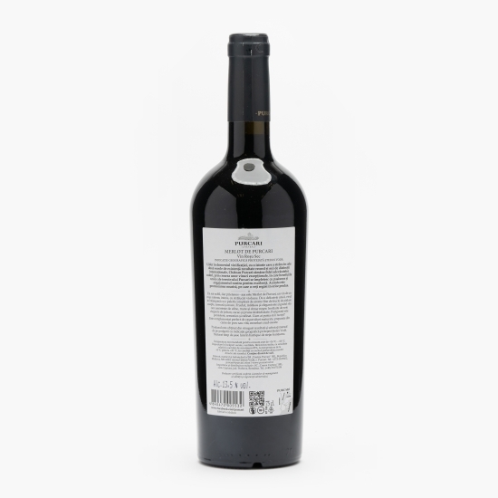 Vin roșu sec Merlot, 13.5%, 0.75l