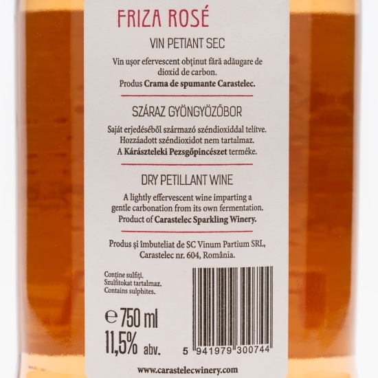 Vin petiant rose sec Pinot Noir Friza, 11.5%, 0.75l